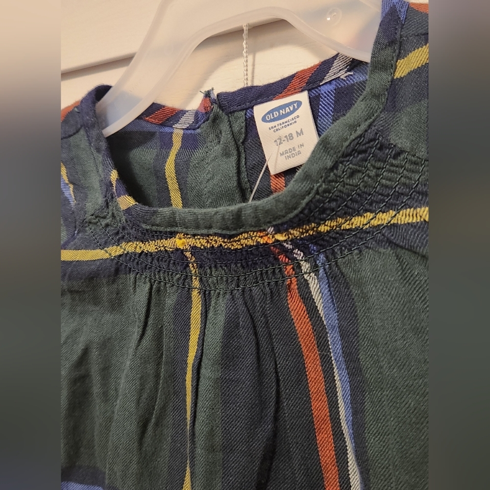 (3 ITEMS FOR $10)Old Navy Plaid Long Sleeve Baby Top Size 12-18 Months NWT - Picture 5 of 8